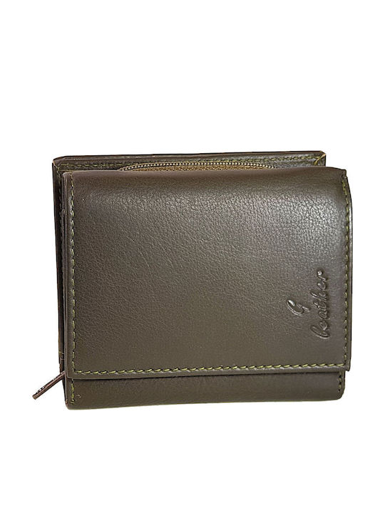 Small Leather Women's Wallet with RFID Brown