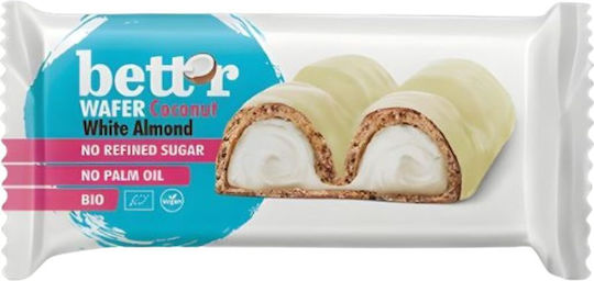 Bettr Organic White Chocolate Wafer Almond Vegan 33gr