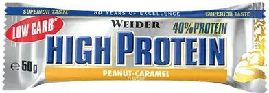 Weider Batoane High Protein cu 40% Proteine și Aromă Fistic/Caramel 24x50g