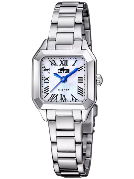 Lotus Watches Herrenuhr Batterie mit Silber Metall-Armband