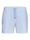 Costum De Baie Bărbați Pantaloni Scurți Albastru Deschis Cu Dungi