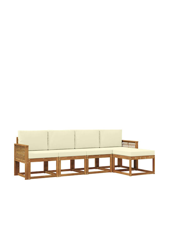 Zweisitziges Outdoor-Sofa Kunststoff mit Kissen...