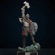 Φιγούρα Kratos Roaring 3d Printing Model God War 3d Εκτυπωμένη-7 6 Cm 1:24