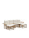 vidaXL Two-Seater Outdoor Rattan Sofa with Cushions