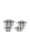 Fissler San Francisco Fissler Töpfe Set aus Rostfreiem Stahl Silber 4 Töpfe