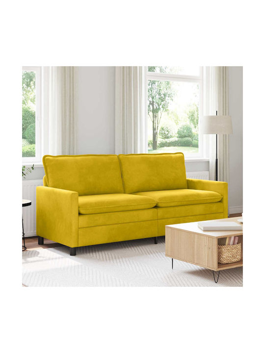 vidaXL Doppelsitzer Samt Sofa Gelb 196x81x87.5cm