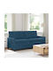 Doppelsitzer Samt Blau 196x81x87,5cm
