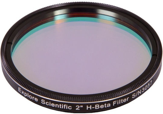 Explore Scientific H-beta Nebula Telescope Filter 2 Passes Only Hydrogen H-beta Emission Light 50.8mm Cylinder Diameter