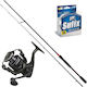 Oceanic Dalibor II Fishing Rod for Spinning 2.7m With Mechanism 10-40gr + Dam Quick-2 V2 + Sufix Fishing Line 300m