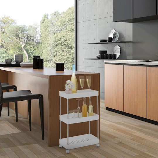 Relaxdays Lebensmittelregal Kunststoff 3 Ebenen Grau 10048021 Relaxdays Lebensmittelregal Kunststoff 3 Ebenen Grau 10048021