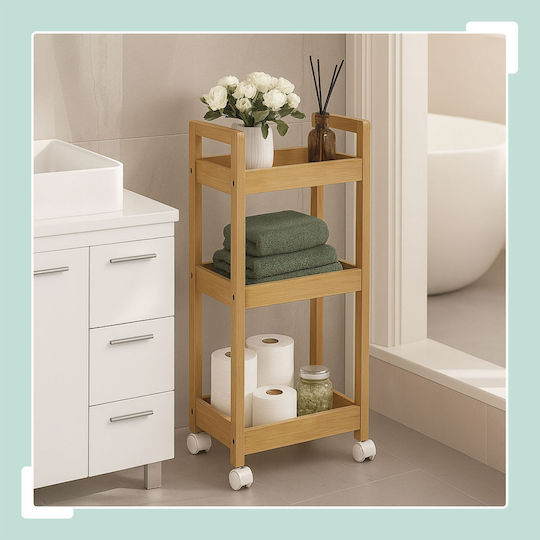 Relaxdays Lebensmittelregal Metallisch 3 Ebenen Braune 10052112 Relaxdays Lebensmittelregal Metallisch 3 Ebenen Braune 10052112