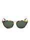 Sandro Unisex Sunglasses with Brown Frame and Green Lens