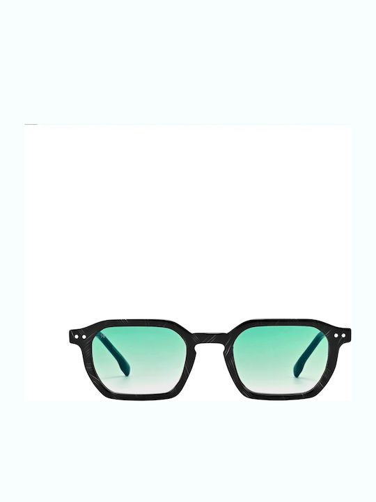 Red Raven Harper Unisex Sunglasses with Green F...