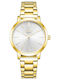 Giewont Womens Battery Watch With Gold Metal Bracelet