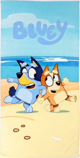 Bluey Sunny Beach Bath And Beach Towel 70x140cm Fast Dry Yellow