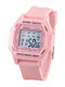Tradesor Digital Damenuhr 36mm Batterie mit Rosa Metall-Armband