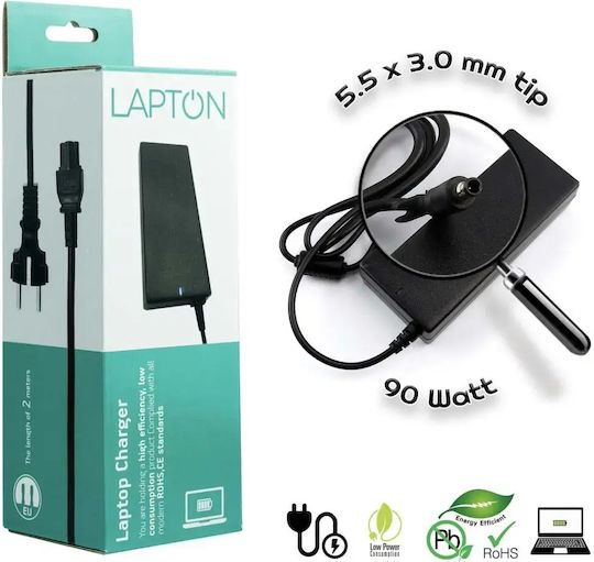 5.5 X 3.0 Laptop Charger 90W 19V 4.74A for Samsung