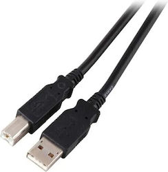 Efb USB 2.0 Кабел За Свързване A-B Мъжки-Мъжки 1.8м Черен Класик