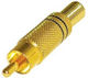 RCA Male Cable ID5mm Gold-Plated Black RP153G Ultimax 01.099.0008 5 Pieces