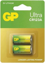 GP Batteries Ultra Μπαταρίες Λιθίου CR123A 3V 2τμχ