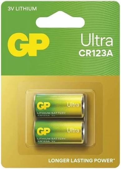GP Batteries Ultra Литиеви Батерии CR123A 3V Еднократна Употреба Long Life 2бр