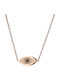 Art Collection Necklace From Pink Gold Plated Steel
