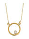 VTJ Necklace from Gold Plated Silver with Zircon