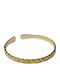 Tatu Moyo Women's Steel Handcuffs Bracelet Gold Plated