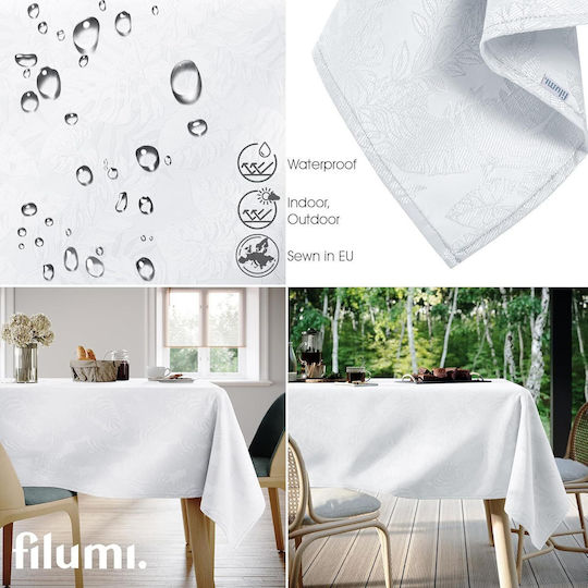 Filumi Tischdecke Fleckabweisend Weiß 140x240cm