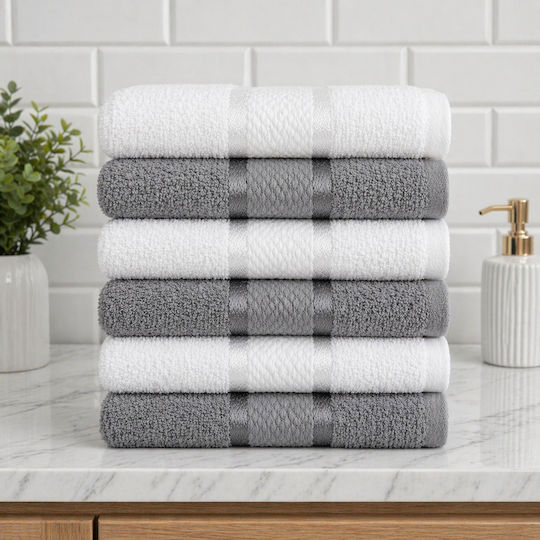 Kotonia Home Prosop De Față 50x90cm Multicolor 6 Bucăți Greutate 400gr/m²