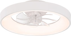 Aca Πλαφονιέρα 30cm με Φως Λευκή FAN6687WH
