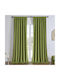 Joydeco Joydeco Verdunkelungsvorhänge mit Bleistiftfalten Grün 132x225cm