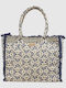 Verde Fabric Beach Bag Blue