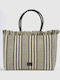 Verde Fabric Beach Bag Black