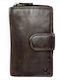 Large Leather Women's Travel Wallet Brown