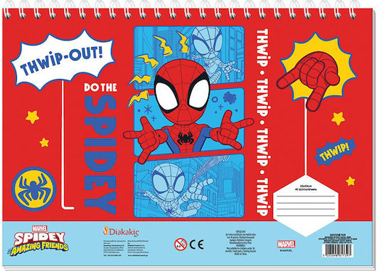 Spidey Red Drawing Pad 40 Sheets Stickers Stencils 23x33cm 000508769b