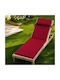 Pucioasa Sunbed Cushion with Backrest Burgundy 60x190cm
