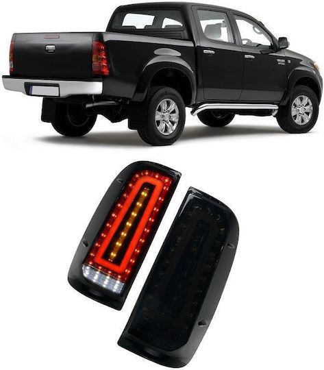 Faruri Spate Toyota Hilux Vigo 2005-2015 Lumini LED Fumuriu 2 Bucăți