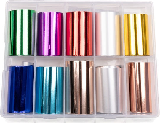 Luxorise Nail Art Holo Crush Transfer Foil Set 10 Pcs