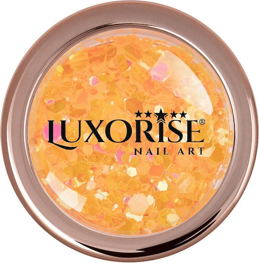Luxorise Neon Fluoreszierende Nageldesign Glitzer Orange