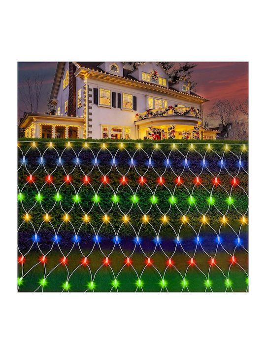 Led Light Net Curtain Waterproof 8 Modes 150x150 Cm