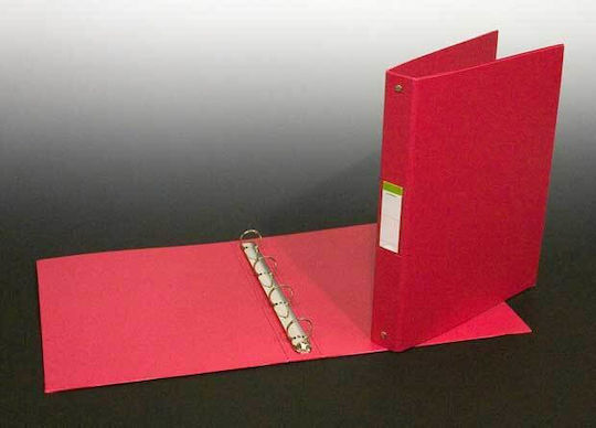 Aurora 4-ring Binder Notebook D25mm Pvc Laminated Cardboard Covers A4 Aurora Red