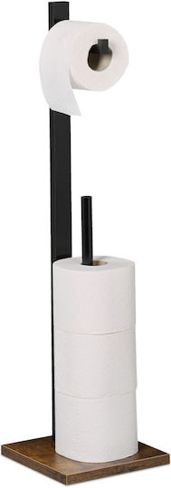 Relaxdays Black Bamboo Paper Holder 4052025871062
