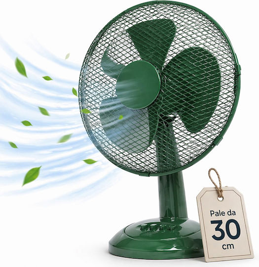 Bakaji Tabletop Fan 35W Fan Diameter 30cm Green
