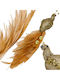 Koopman Illuminated Christmas Plastic Peacock Figure Gold Length 9cm