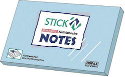Hopax Bilețele Autocolante 76 X 127 Mm 100 Foi Stick'n Albastru Pastel