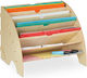 Dokumentenorganizer Mit 6 Fächern Aus MDF 27 X 34 X 27 Cm Hellbraun