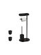 Relaxdays Set Accesorii Baie Metalic Negru