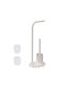Relaxdays Set Accesorii Baie Metalic Alb