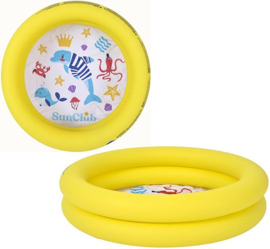 Jilong Piscină Rotundă Pentru Copii Din PVC 46l Gonflabilă Galbenă